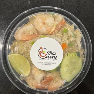 Thai fried rice with shrimp