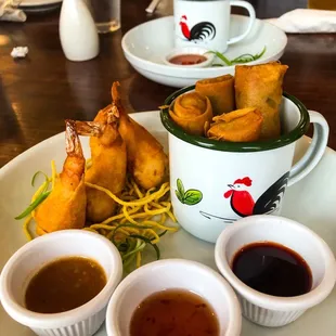 Shrimp &amp; Cheese Rolls &amp; Egg Rolls! instagram: @diningwithkels