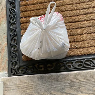 Door Dash left it outside for me