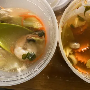 Wonton  |   Hot &amp; sour  I ate most of it before I thought to take a pic