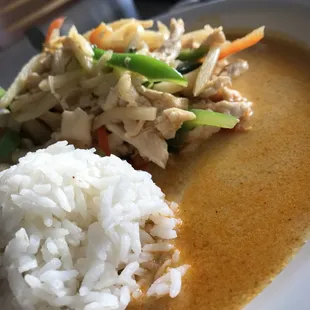 Red curry dish.