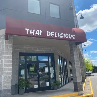 the front of the restaurant