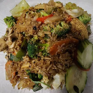 Veggie Spicy Basil Fried Rice.