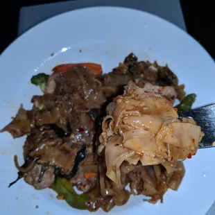 Rubbery noodles all stuck together