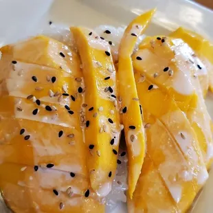 Sticky rice with mango. Absolutely delicious