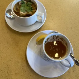 Ginger tea; Tom Yum soup