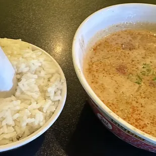 Rice and curry meal
