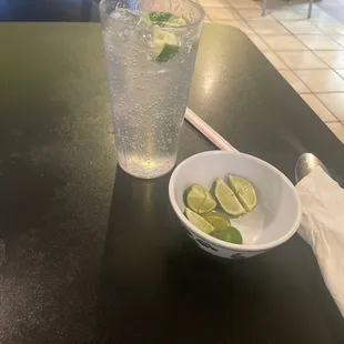Thank you for carrying soda water and limes!!!