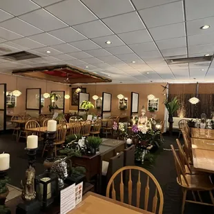 the dining area of a restaurant