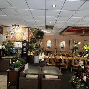 the inside of a restaurant