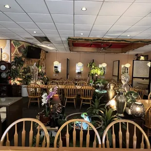 the dining area of a restaurant