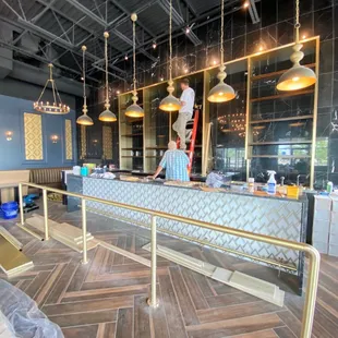 Thai Delight Restaurant bar area Almost done.
