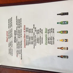 Beverage Menu