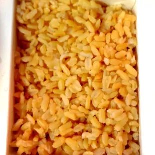 Order brown rice (steamed) instead of white, if you like.