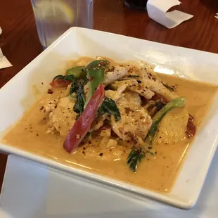 Delicious panang curry with chicken