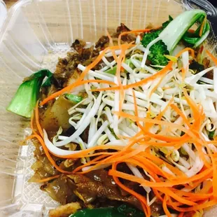 Spicy basil noodles to go.  So good!