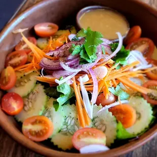 Thai Garden Salad with sesame dressing