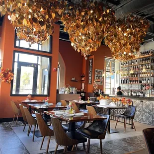 the interior of the restaurant