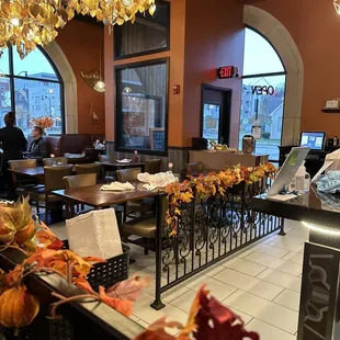 the interior of the restaurant