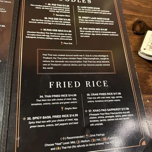 Noodles and fried rice