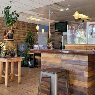the interior of the restaurant