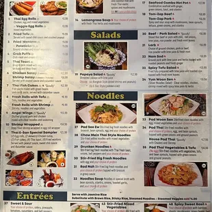 Large Variety Menu!!