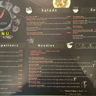 Their new menu