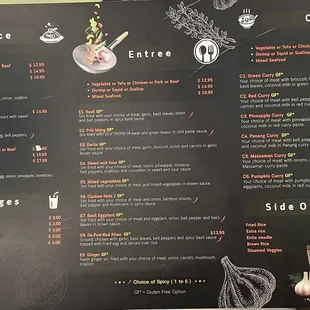 Their new menu