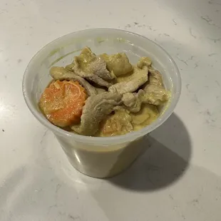 Yellow curry takeout