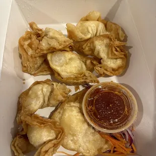 Crispy crab wontons