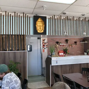 Inside is cozy. 6 tables total