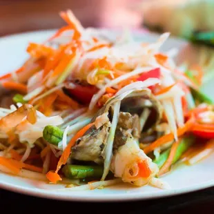 a plate of food on a table