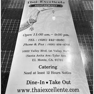 Welcome to Thai Excellente Restaurant.