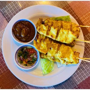 Chicken sate, it's tasty and orgasmic. :P