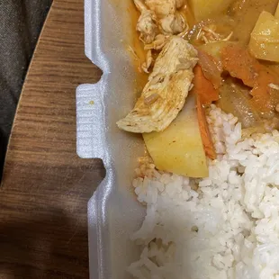 Mussamon Curry. The entire dish was watery and the sauce was not like curry in nature.