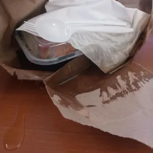 Fish sauce still leaking out.