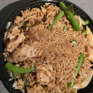 Basil Fried Rice with Pork