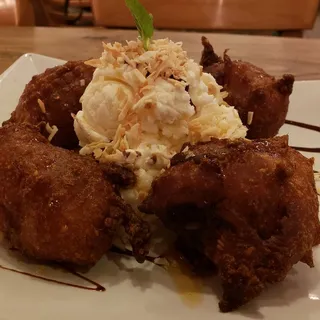 Fried Banana with Coconut Ice Cream