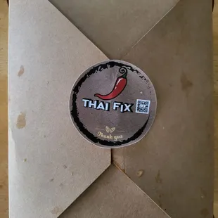 Vegetable pad Thai takeout box