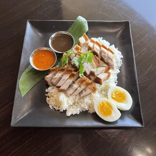 Crispy Pork Belly over Rice