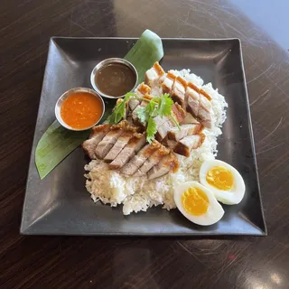 Crispy Pork Belly over Rice