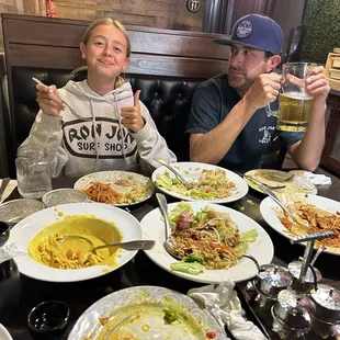 Dinner! Yellow curry, Chow Mein, Pad Thai, Egg Fried Rice! Yum!