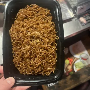 They call this "chow mein" but it's literally just ramen noodles