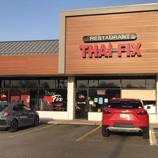the front of the restaurant