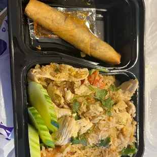 a meal in a plastic container