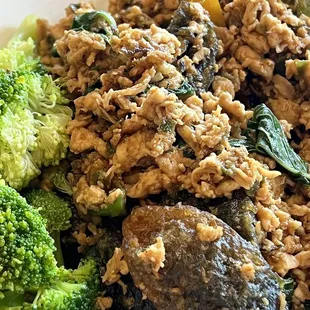 Pad Kraprao, basil stir fries.