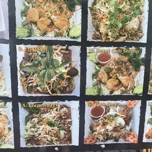 Front menu board