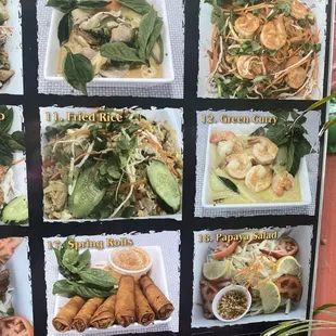 Front menu board