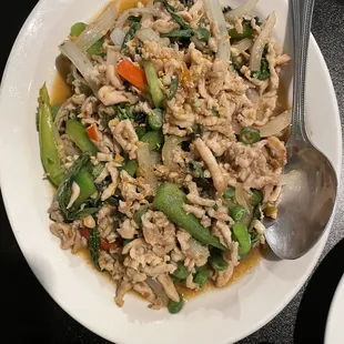 Thai spicy basil with chicken
