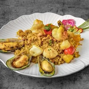 Pineapple Fried Rice with Seafood